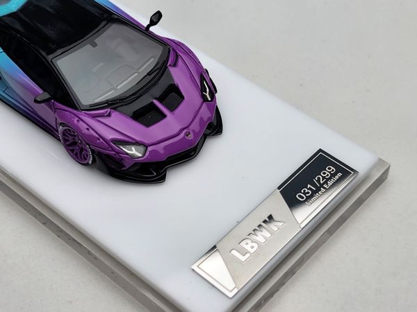 Xe Mô Hình Lamborghi Aventador 1:64 LBWK ( Tím & Xanh Min )