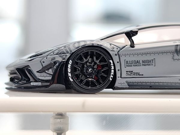 Xe Mô Hình Lamborghi Aventador 1:64 LBWK ( Xám )