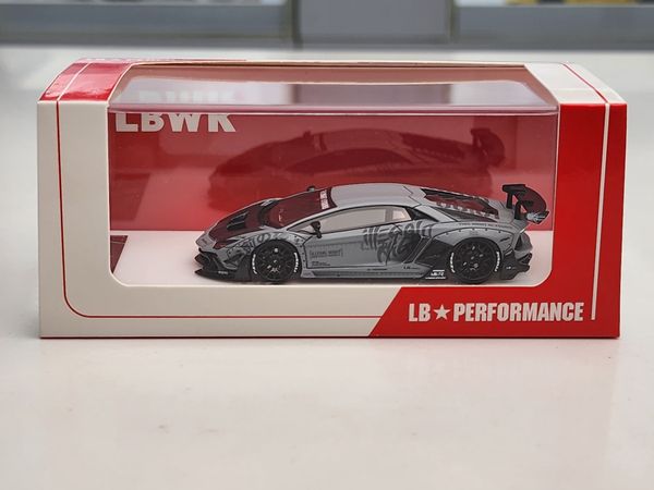 Xe Mô Hình Lamborghi Aventador 1:64 LBWK ( Xám )