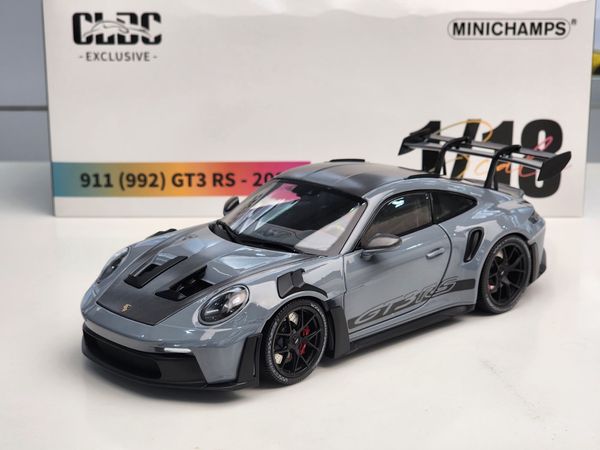 Xe Mô Hình Porsche 911 GT3 RS 2024 1:18 Minichamps ( Xám Mâm Đen )