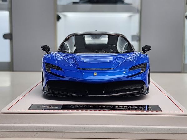 Xe mô hình Ferrari Novitec SF90 1:18 Ivy Model (Blue/Grey)