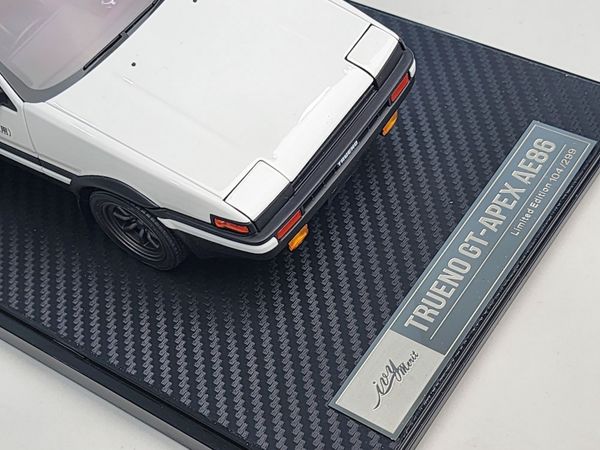 Xe mô hình Toyota AE86 Trueno 1:18 Ivy Model (Trắng Mui Đen)