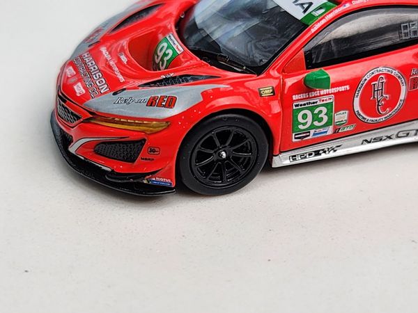 Xe Mô Hình Acura NSX GT3 EVO22 #93 Harison ConTracting Company 2023 IMSA Daytona 24 Hrs Racers Edge Motorsports With WTRAndretti1:64 MiniGT ( Đỏ Hồng )