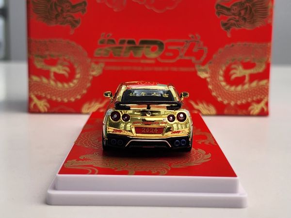 Xe Mô Hình Nissan GT-R R35 Year Of The Dragon Special Edition 2024 1:64 INNO ( Red )