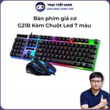  Bàn Phím Giả Cơ Máy Tính Cao Cấp G21B Kèm Chuột Dành Cho Game Thủ Đèn LED 7 Màu Ấn Tượng 