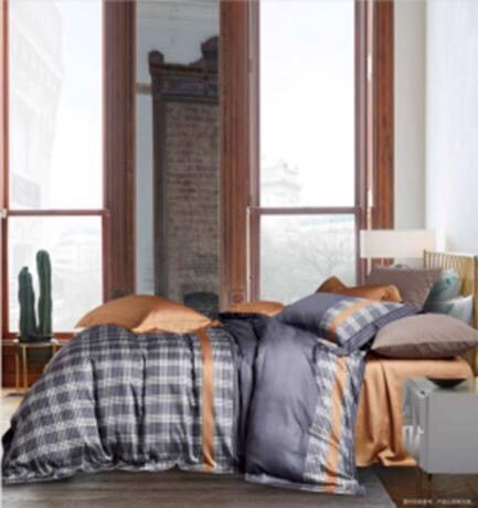 Bộ chăn ga Nanara Life Tencel Pro - Nâu Kẻ