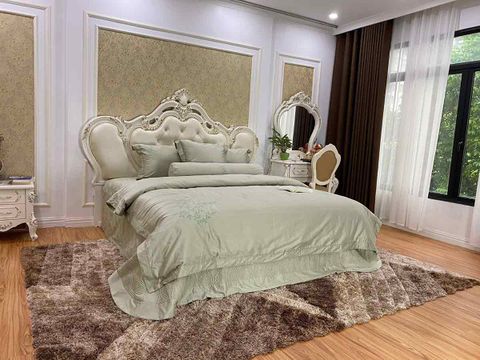 Bộ chăn ga Nature Home Cotton Anh Đào Xanh