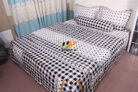 Bộ Drap Cotton Chần Gòn Korea Hà Phương TLA-077