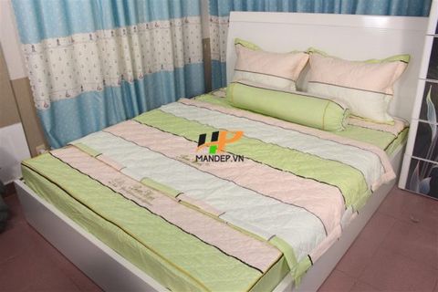 Bộ Drap Cotton Chần Gòn Korea Hà Phương TL-032