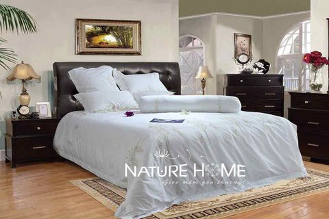  Bộ chăn ga gối Nature Home Họa Mi Trắng 