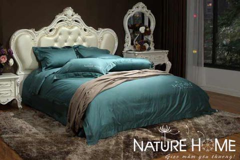  Bộ chăn ga gối Nature Home ST606 – Xanh Rêu 