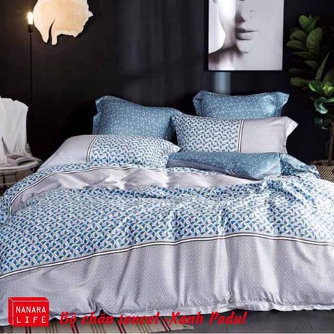 Bộ chăn ga Nanara Life Tencel - Xanh Podul