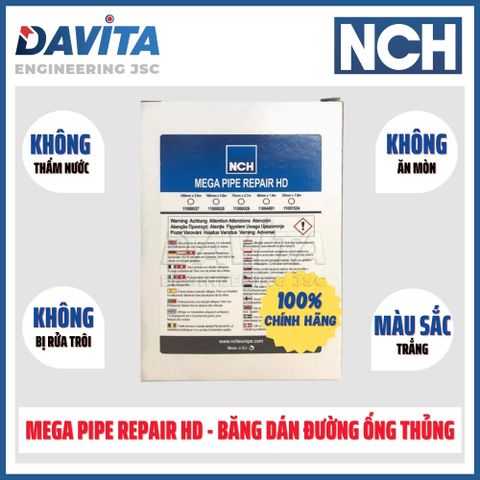 Băng quấn và sửa chữa tự dính cho đường ống bị tét, bị nứt Mega pipe repair NCH, size 75mm X 2.7m