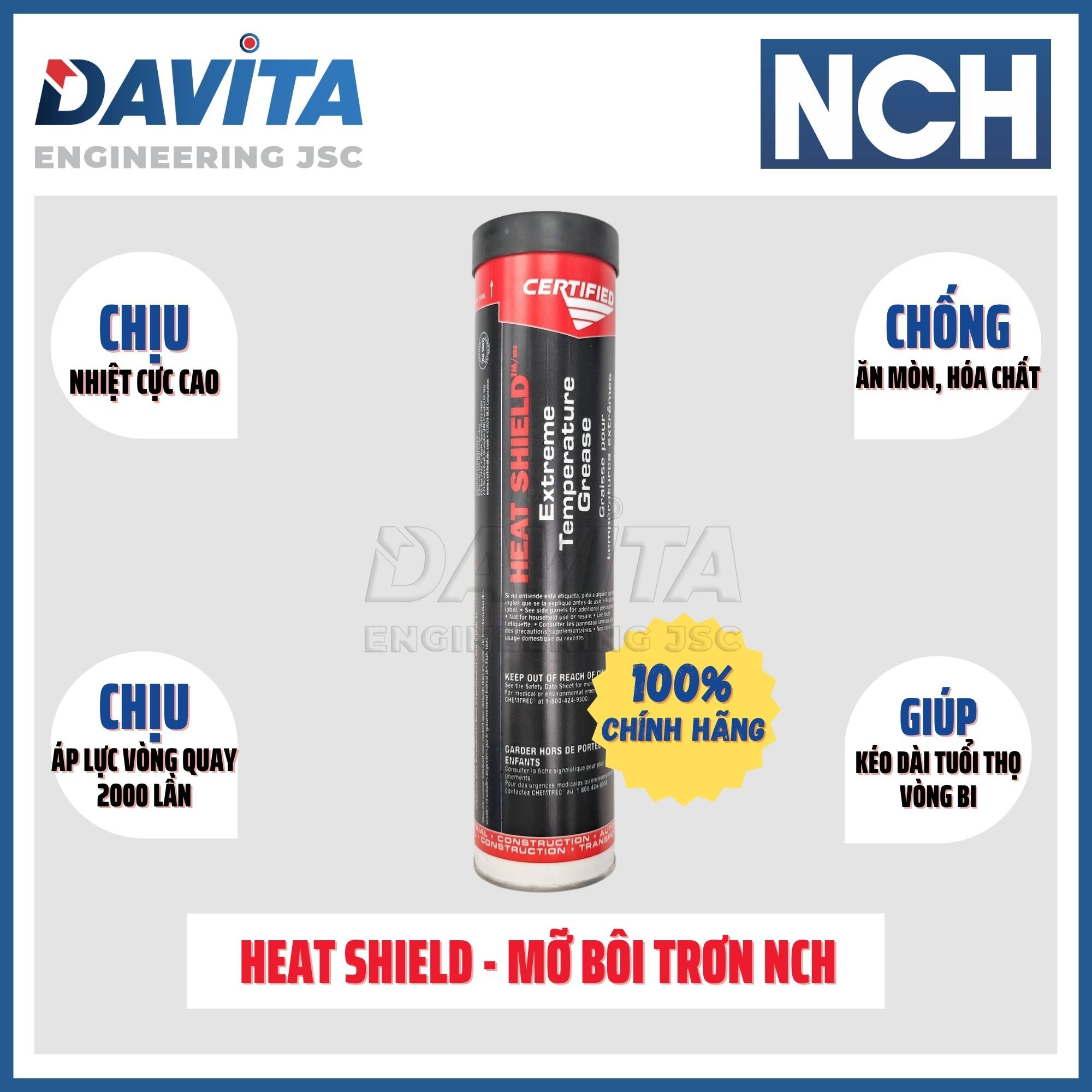 Mỡ Bò Chịu Nhiệt Cực Cao 1000 Độ Heat Shield