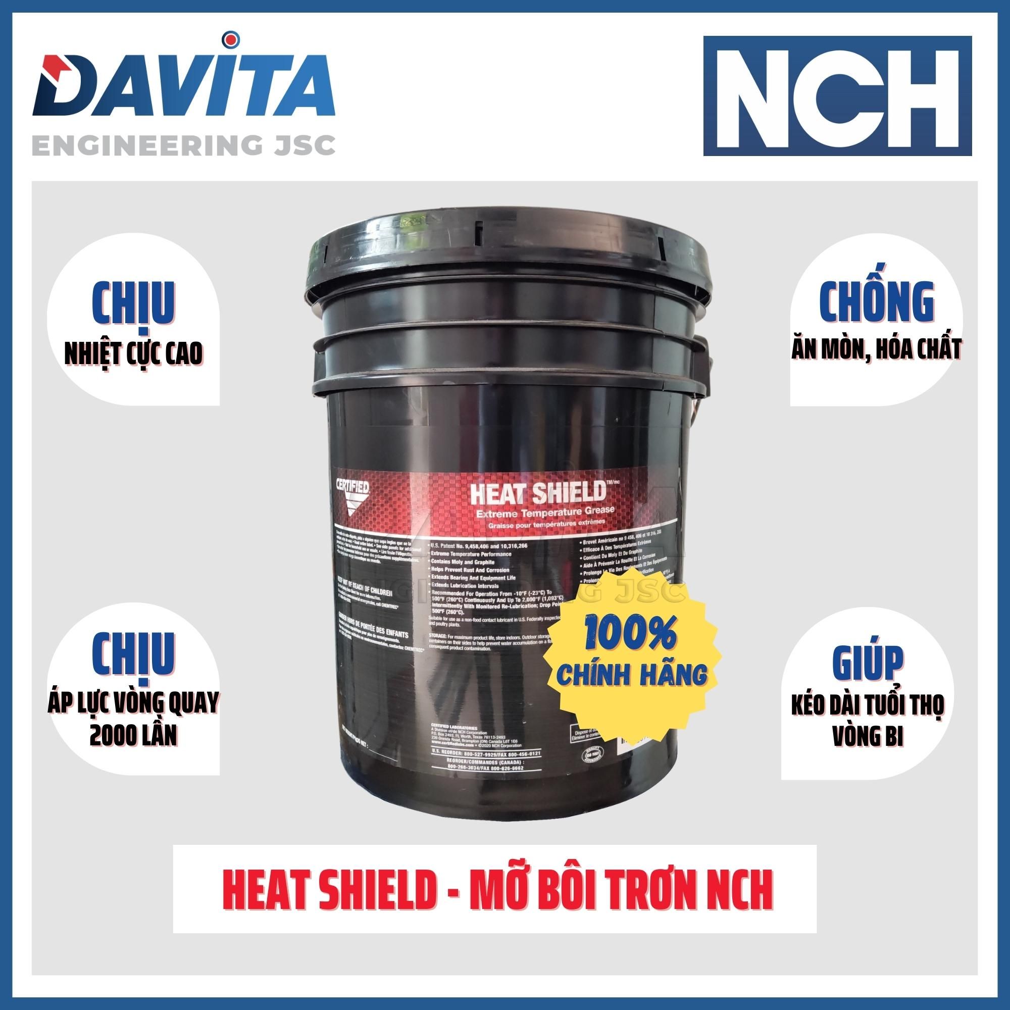 Mỡ bôi trơn NCH Heat Shield dùng trong công nghiệp dạng thùng (16kg/Thùng)