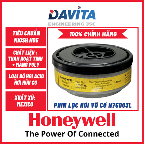 Phin lọc Hơi Vô Cơ Honeywell N75003L