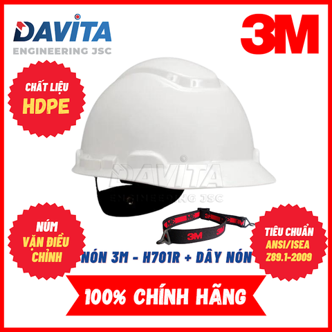 Nón bảo hộ 3M H-701R đã bao gồm dây quai nón