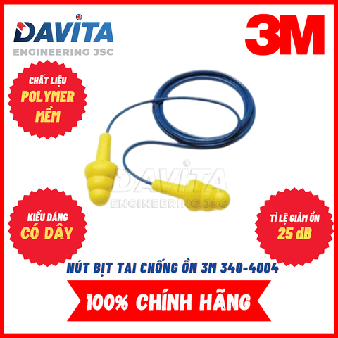 5 Cặp Nút bịt tai chống ồn 3M 340-4004