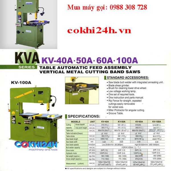 Máy cưa lọng đứng KV-40A