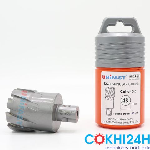 Mũi khoan từ Unifast phi 48 loại hợp kim TCT sâu 35mm