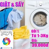  Giặt sấy tiết kiệm Clean & Dry 24/7 gói 1 từ 1-3 kg 