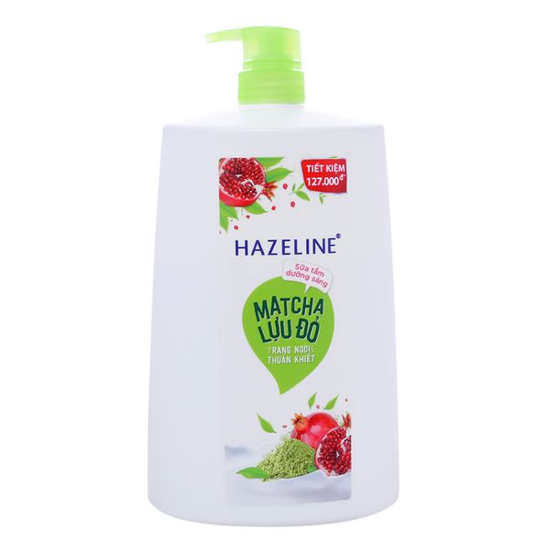  Sữa tắm dưỡng sáng Hazeline matcha lựu đỏ 1.19 lít 