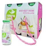 Nước yến sào collagen Green Bird 5% tổ yến lốc 6 chai x 185ml - giá đại lý 