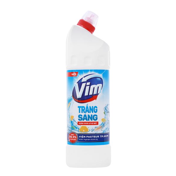  Gel tẩy bồn cầu và nhà tắm VIM trắng sáng hương chanh sả dịu mát chai 880ml 