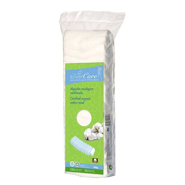  Bông thấm hữu cơ Silvercare Certified Organic Cotton Wool gói 100g 