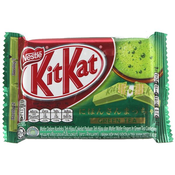  Bánh quy Kitkat Nestle trá xanh thanh 35g 