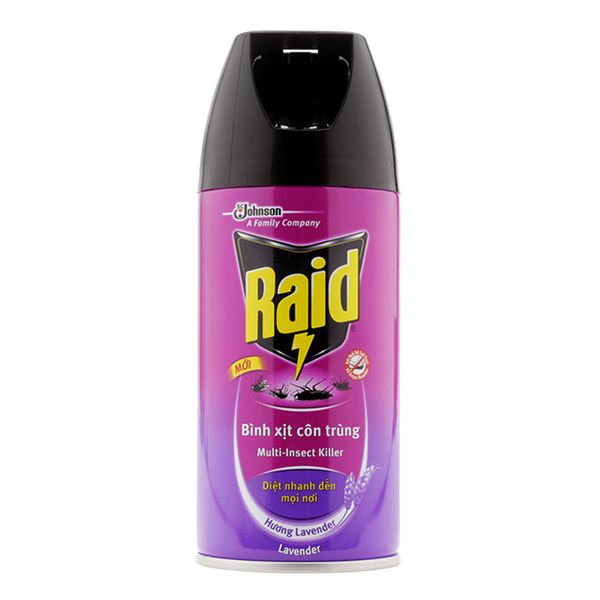  Bình xịt côn trùng Raid hương Lavender chai 300ml 