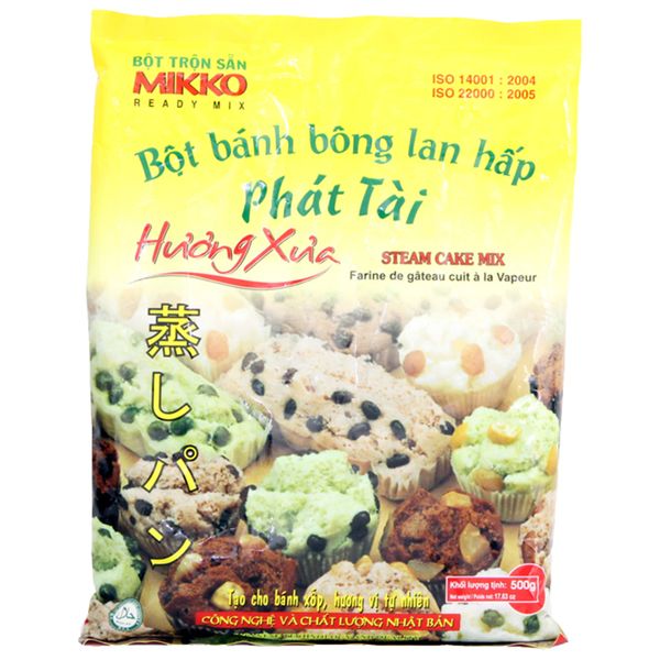  Bột bánh bông lan hấp Mikko Hương Xưa gói 500 g 