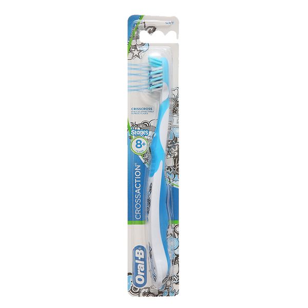  Bàn chải cho bé trên 8 tuổi Oral-B Cross Action lông mềm 