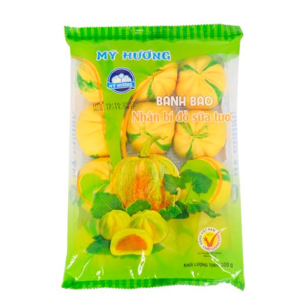  Bánh bao nhân bí đỏ sữa tươi Mỹ Hương gói 300g 