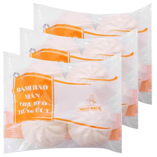  Bánh bao thịt 2 trứng cút Thọ Phát bộ 3 gói x 4 cái x 150g 