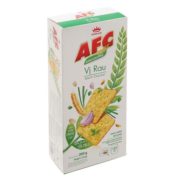  Bánh cracker AFC dinh dưỡng vị rau hộp 200g 