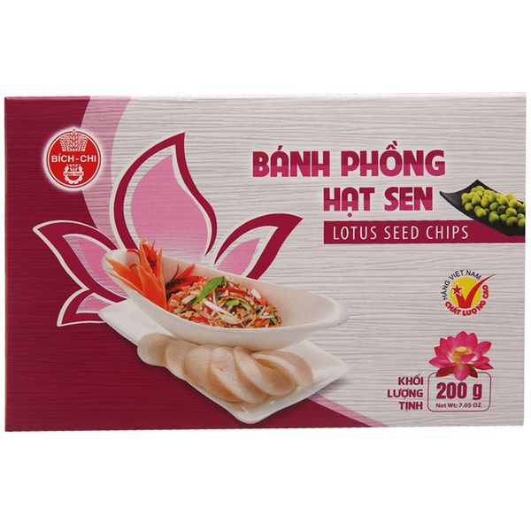  Bánh phồng hạt sen Bích Chi hộp 200g 