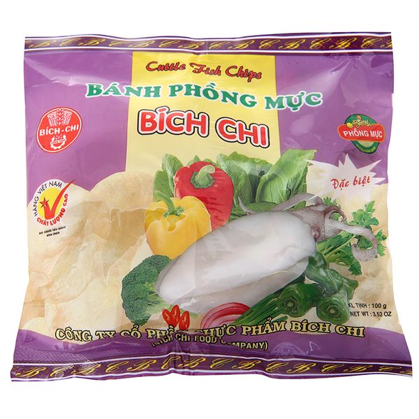  Bánh phồng mực Bích Chi gói 100g 