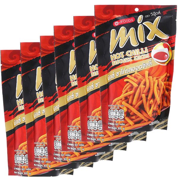  Bánh que Mix vị ớt cay lốc 6 gói x 60g 