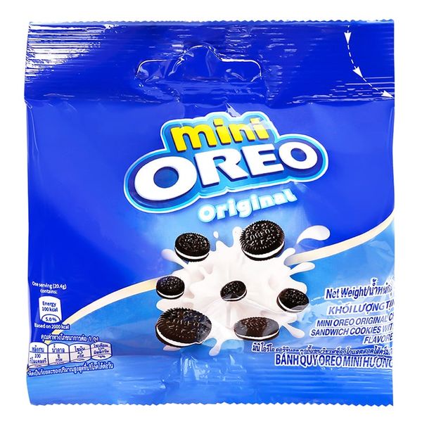  Bánh quy Oreo mini nhân kem vani gói 20,4g 