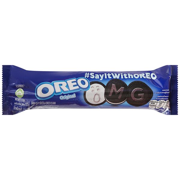  Bánh quy Oreo nhân kem vani gói 133g 