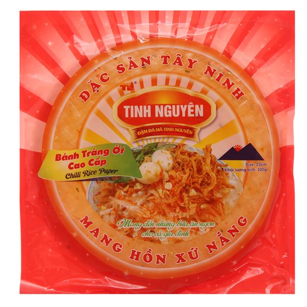  Bánh tráng ớt 22cm Tinh Nguyên gói 200g 