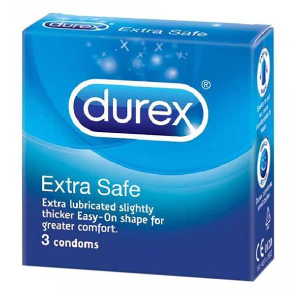  Bao bao su Durex Extra Safe hộp 3 cái 