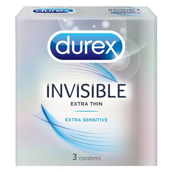  Bao cao su Durex Invisible 52mm hộp 3 cái 