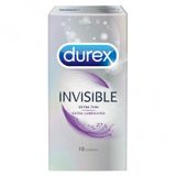  Bao cao su Durex Invisible Extra Lubricant hộp 10 cái 