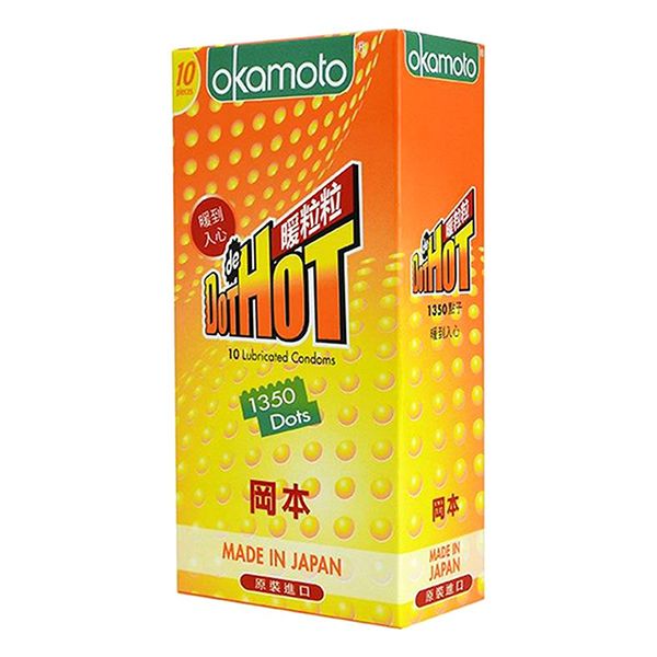  Bao cao su Okamoto DotHot hạt nổi mịn hộp 10 cái 52mm 