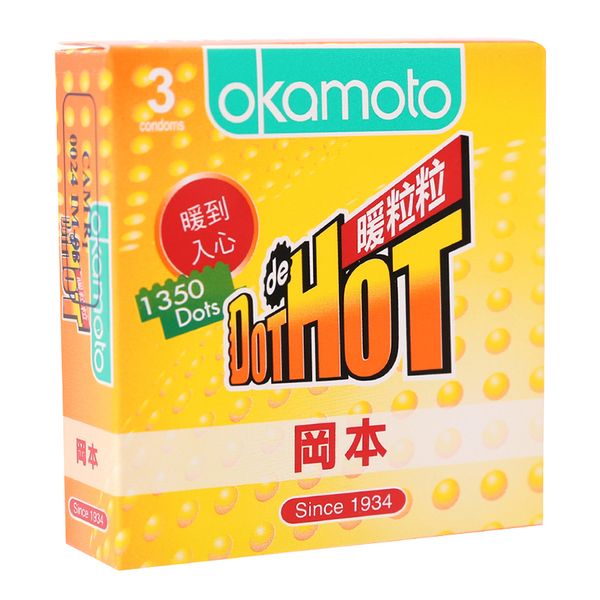  Bao cao su Okamoto DotHot hạt nổi mịn hộp 3 cái 52mm 