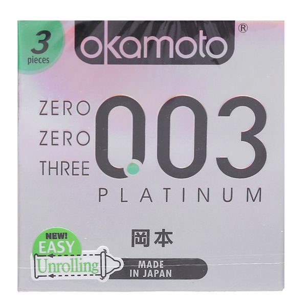  Bao cao su Okamoto Platinumhộp 3 cái 52mm 