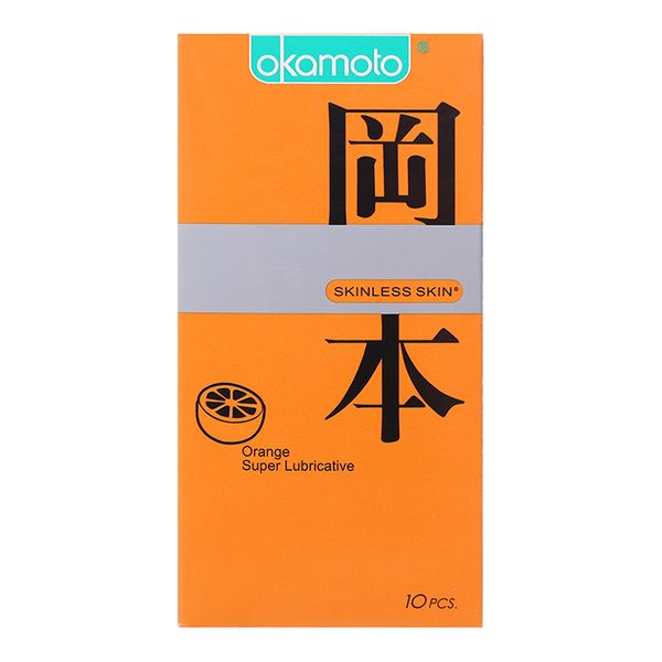  Bao cao su Okamoto Skinless Skin hương cam hộp 10 cái 53mm 