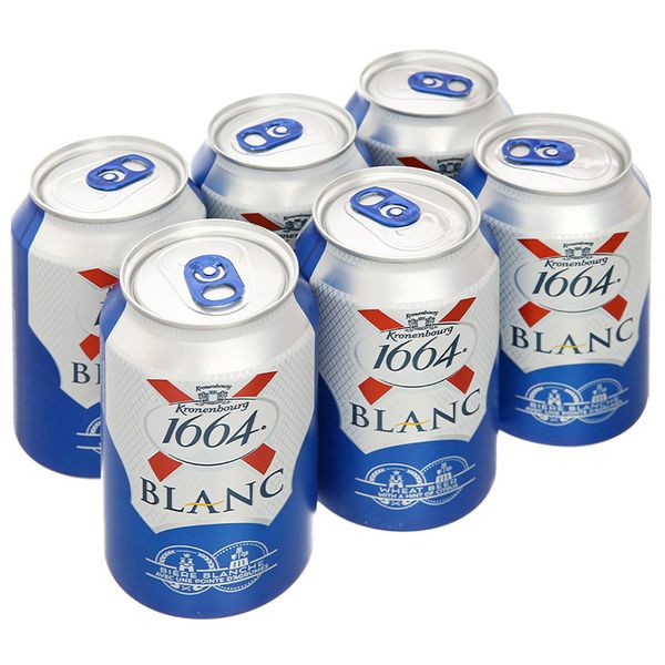  Bia Blanc 1664 Kronenbourg lốc 6 lon x 330ml Giá Sỉ 